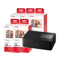 SELPHY CP1500 (Black) + RP108 (5P)